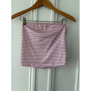 SHEIN Pink White Striped Tube Top Size S